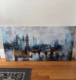 Pogusmavi Large Abstract City View Canvas Wall Art. 29' X 39'