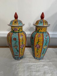 Antique Chinese Family Rose Porcelain Ginger Gars 'Kang Da Zhi Xiqing' Reads On Bottom