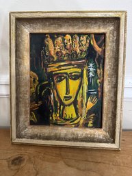 Framed Painting Of The Artwork Likeness To 'The Holy Face' No Signature