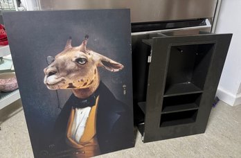 Retro Goat Gentleman W/hiding Box Hinged Behing