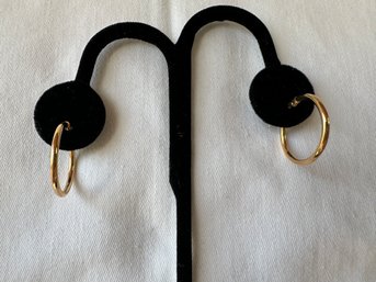 14k ITALY Yellow Gold Everyday Hoops - 10