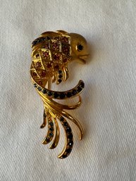 Vintage Sterling Silver Fish Brooch Pin - 11