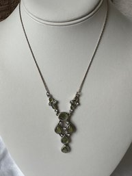 Dainty Green Statement 1928 Necklace - 24