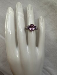 NEW Amethyst Sterling / Palladium Alloy Ring - 8