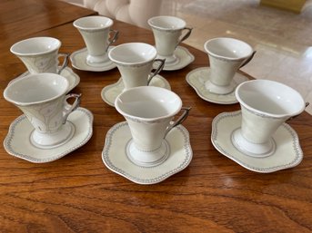 8 DLusso Designs Espresso Cups And Saucers - D8