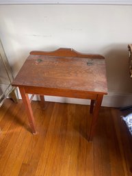 Vintage Oak Childs Slant Top Desk