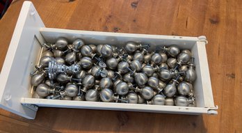 Lot Of Heavy Silver Kitchen Knobs