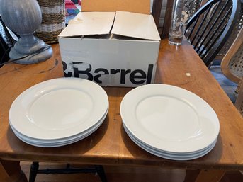 Set Of 8 Crate And Barrell Dinner Plates