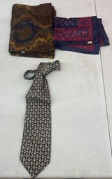 Paolo Gucci Necktie And 2 Scarfes