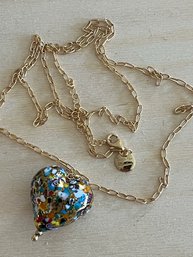 Bronze Dyadema Murano Venetian Glass Heart Made In Italy-d11