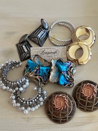 6 Pairs Of Large Pierced Earrings-J13