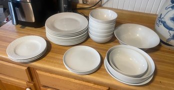 Lot Of White Plates And Bowls