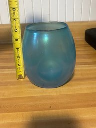 Blue Handblown Vase
