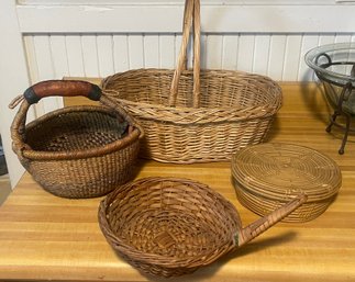 Vintage Woven Basket Lot