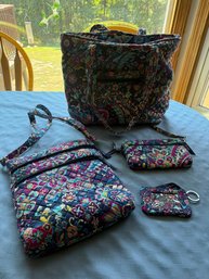 #30 Lot Of 4 Vera Bradley Daisy, Mickey & Friends Bags