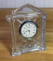 4 Tall Vintage Waterford Crystal Quartz Desk Clock