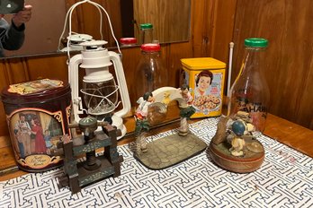 Antique 8 Piece Assorted Lot Includes Snoopy Music Box Plays - B19