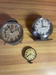 Elgin 8 Day Clock And Westclox Rattler And Big Ben