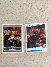 2005 Topps Rookie  AUTOGRAPHED Ryan Gomes # 248 & AUTOGRAPHED TOPPS #64 - 42