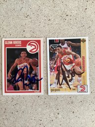 2 AUTOGRAPHED Glenn Doc Rivers Cards - 46