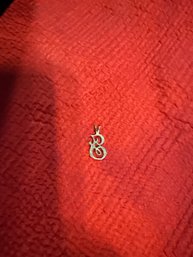 #133 14Kt Gold J Initial Chatrm 1.3 Grams