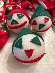 3 Vintage Handcrafted Ornaments - 41