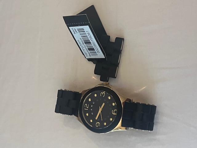 Marc Jacobs Pelly Black Dial Black Silicone Strap Watch for Women - MBM2567