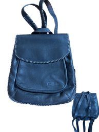 Carlos Falchi Backpack Leather Stitching