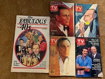 Collection Of TV Guides And Magazine On Frank Sinatra