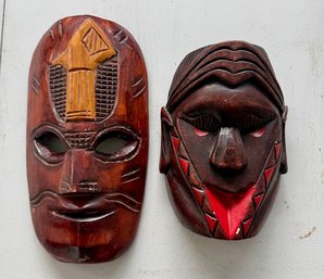 Classic Masks From Fiji Hand Carved Wooden