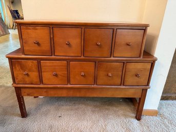 Cherry Wood Style Cabinet, Perfect For CD's, Sewing, Etc!