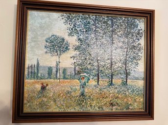 Fields In Spring By Claude Monet Canvas Transfer Approx 22 X 28'