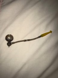 Vintage Small Silver Pipe With Mouth Piece