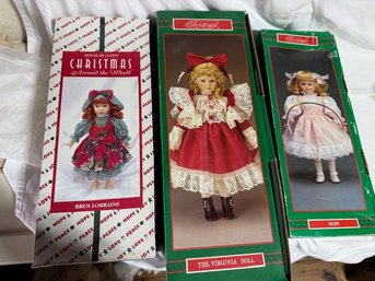 Collection Of Three House Of Llyod Holiday Dolls The Virginian Doll, Bren Lorraine And Hope