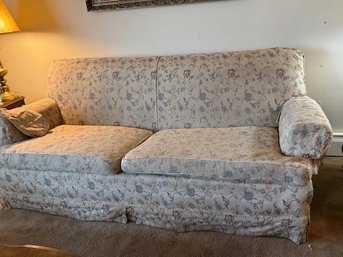 Upholstered Sofa Couch Light Floral Pattern, 86' Approx
