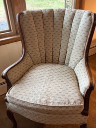Upholstered Arm Chair Cream Fabric See All Photos