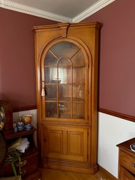 Cherrywood Federal Style  Corner Cabinet, Excellent Condition