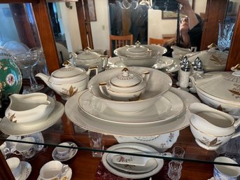 Exquisite Heinrich Golden Harvest Coffee, Platters, Bowls, Creamer Sugar Bowl, Serving Set