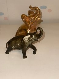 Two Ceramic Elephant Figurines