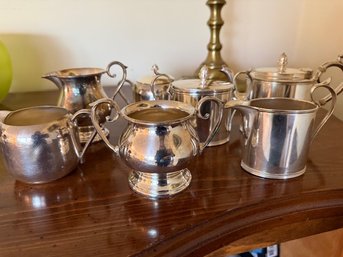 Coffee, Tea Creamer Sugar Sets Silver Plate