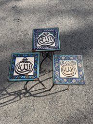 A Group Of 3 Middle Eastern Tile Tables