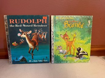 Golden Books, Rudolph And Bambi 1958 And 1984