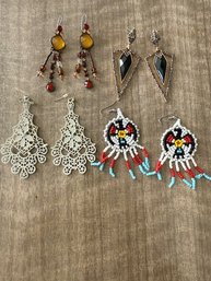 Hippie To Chic 4 Pair Of Earrings