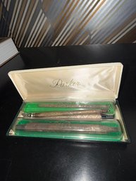 Group Of 4 Embossed Pens Silver Made In Israel