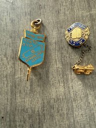 Two Judaic Pins, Yeshiva And Talmud Torah
