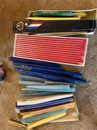 Large Collection Of Taper Candles All Shapes And Sizes, RETRO Drip Candle Too