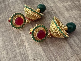 Jhumka Gold By Bharati Thakur Drop Earrings, Pierced