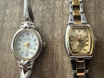 Two Vintage Ladies Watches, Citizen And Gloria Vanderbelt