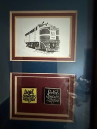 New York, New Haven And Hartford Train Framed