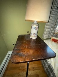 Walnut Three Legged End Table